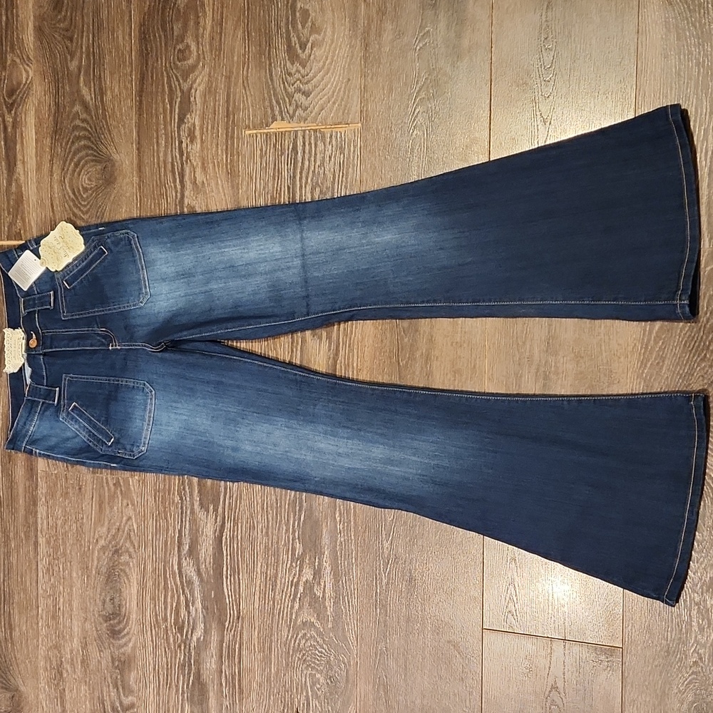 ❤️ NWT! ALTAR'D STATE ELISE HIGH RISE FLARE BELL BOTTOM JEANS, 6/7 (28)
